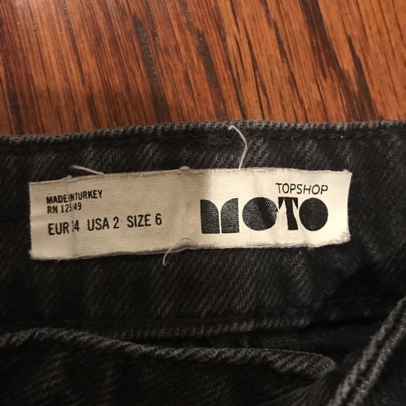 topshop black jean skirt - Picture 3 of 3